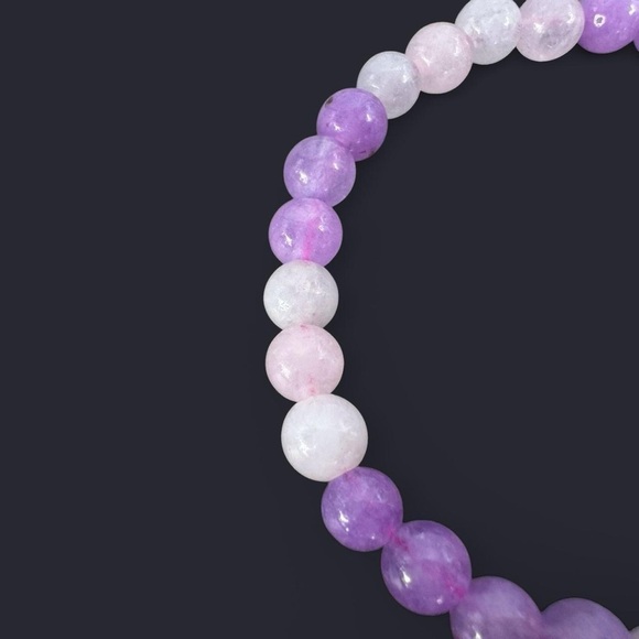 Quartz Gemstone Bead Bracelet 6mm - Picture 2 of 4
